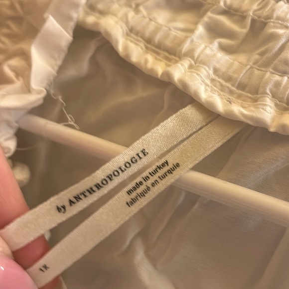 Anthropologie skirt-bright white- lightly lined - Picture 4 of 8